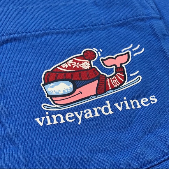 Vineyard Vines Snowboarding Whale Long-Sleeve Pocket Tee - Picture 5 of 7